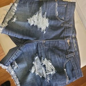 Distressed Jean Shorts